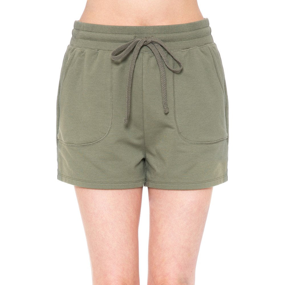 French Terry Drawstring Shorts