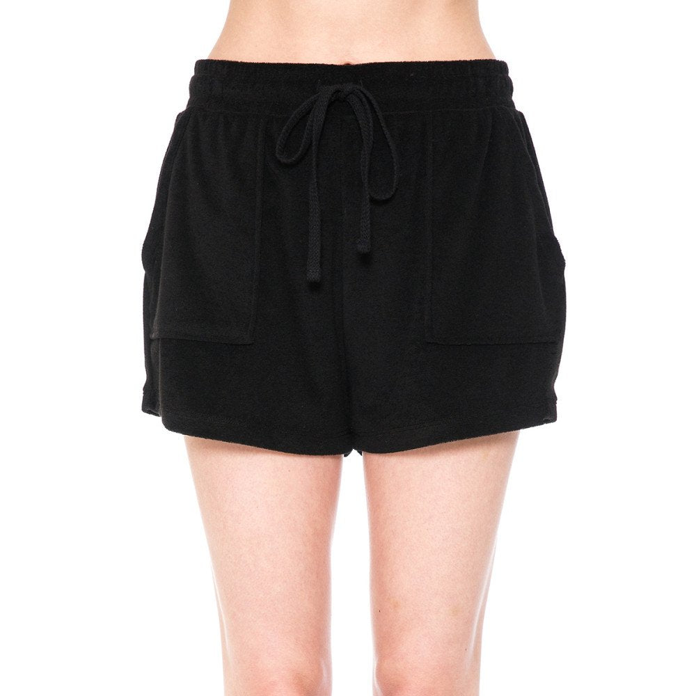 Drawstring Terry Cloth Shorts