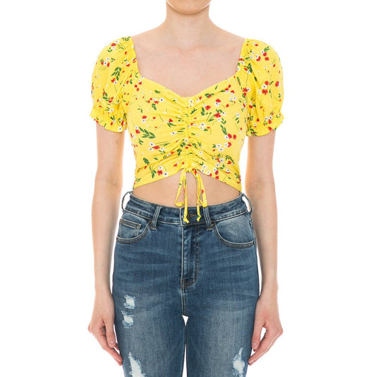 Floral Drawstring Top