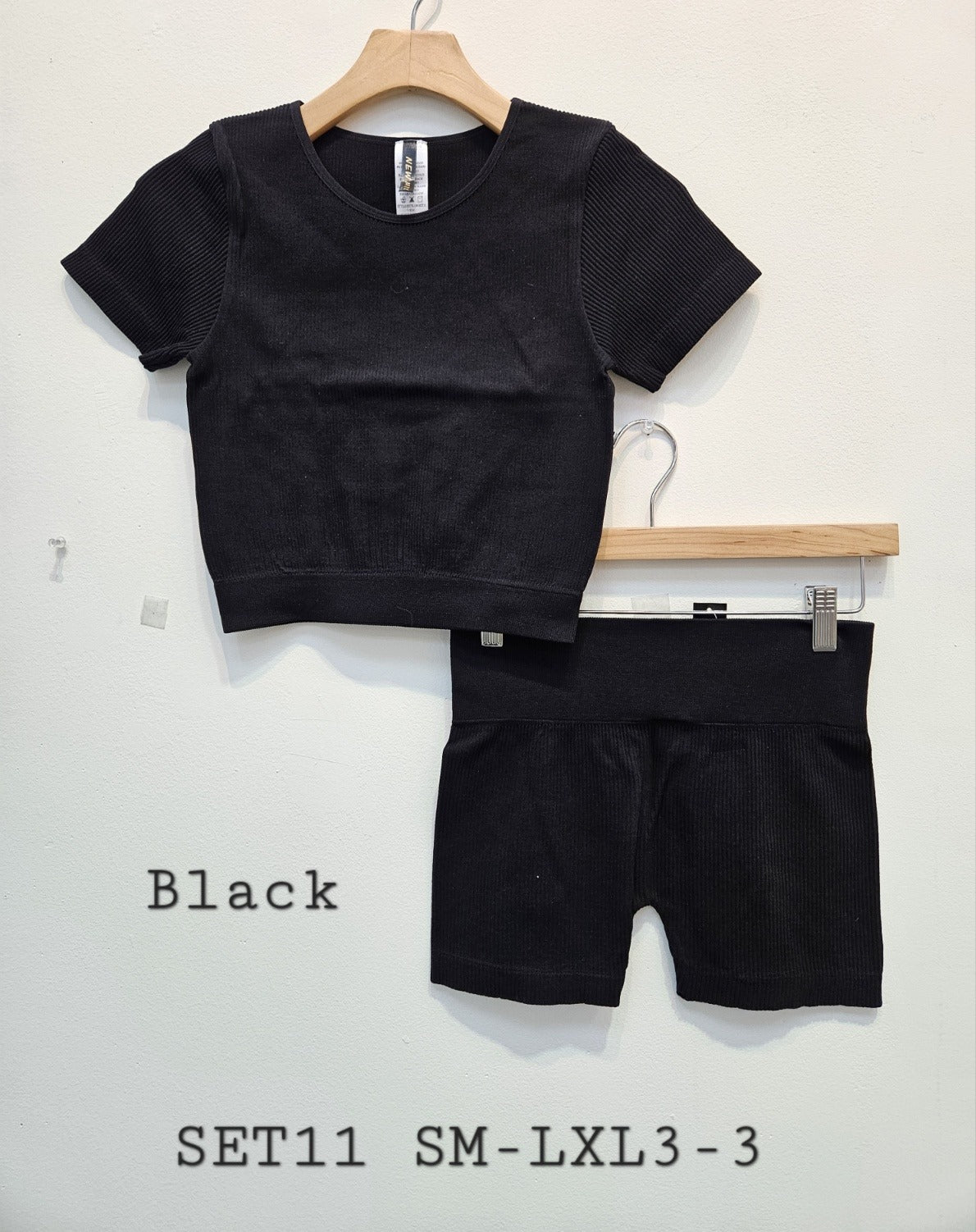 Ribbed 2 piece Short Sleeve Top and Shorts Set