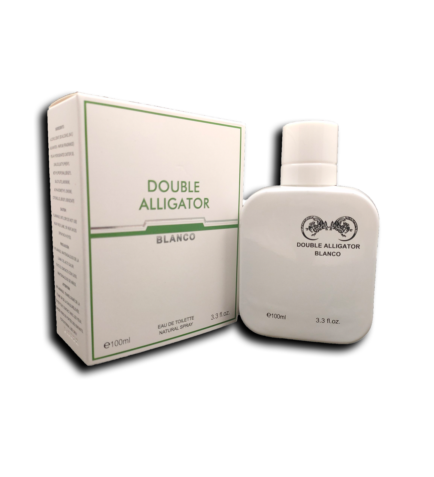 Double Alligator Blanco - Inspired by Lacoste Blanc - 3.3 oz - Clean, Crisp and Fresh Masculine, Grapefruit, Cardamom, Rosemary, Cedar Leaves - Men Cologne - Eau de Toilette