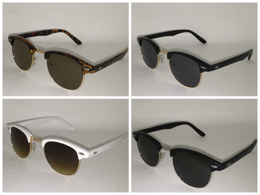 Unisex Classic Clubmaster Gold Rim Sunglasses