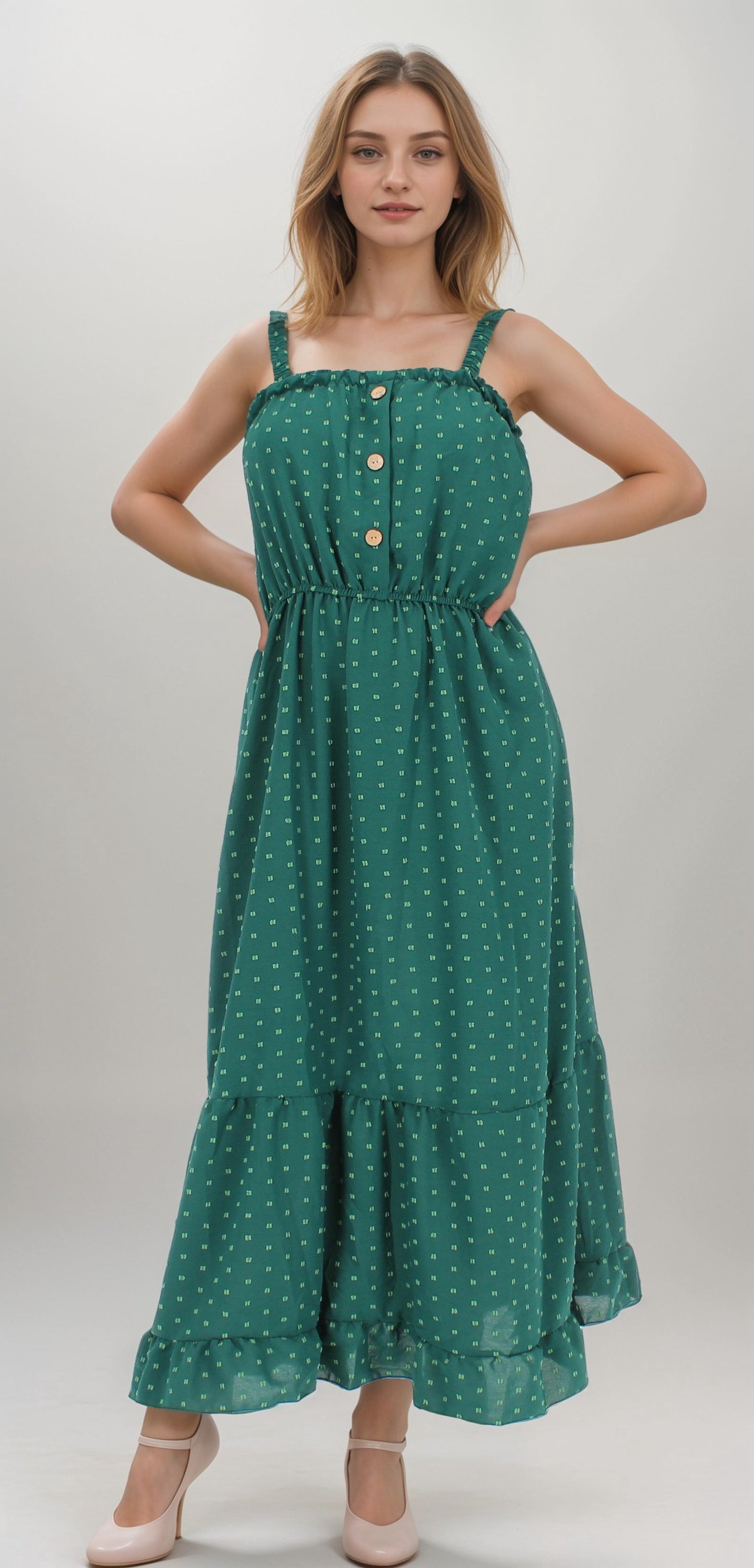 Dot Printed Maxi Dress