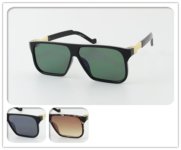 Unisex Square Gold Arm Sunglasses