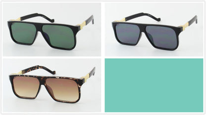 Unisex Square Gold Arm Sunglasses