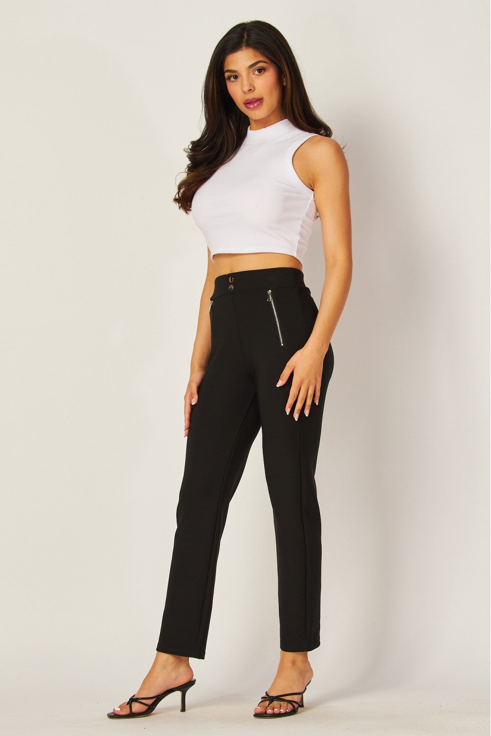 Zip Pocket Office Pants