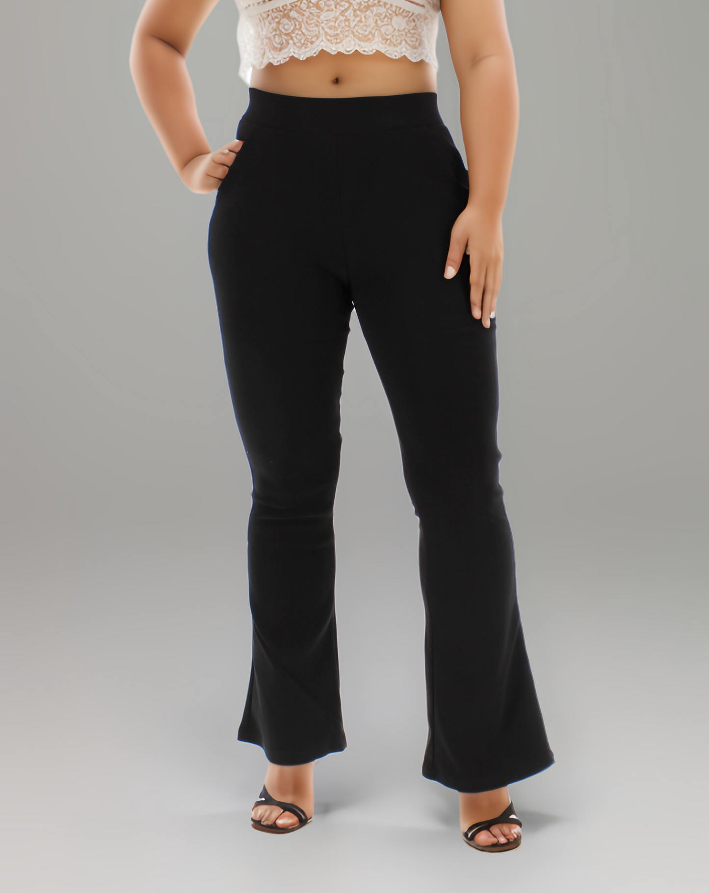 Tailored Flared Leg Pants