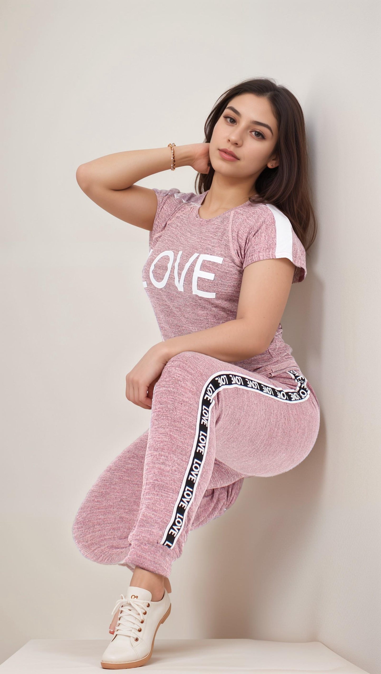 2piece Love Tshirt and Joggers Set