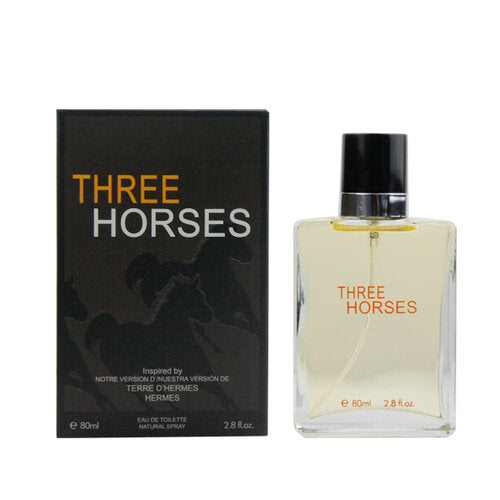 Three Horses - Inspired by Terre d'Hermès - 2.8 oz - Grapefruit, Cedar, Shiso - Men Cologne - Eau de Toilette