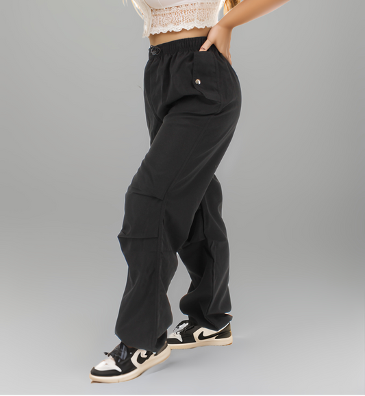 Baggy Parachute Cargo Pants with Pockets