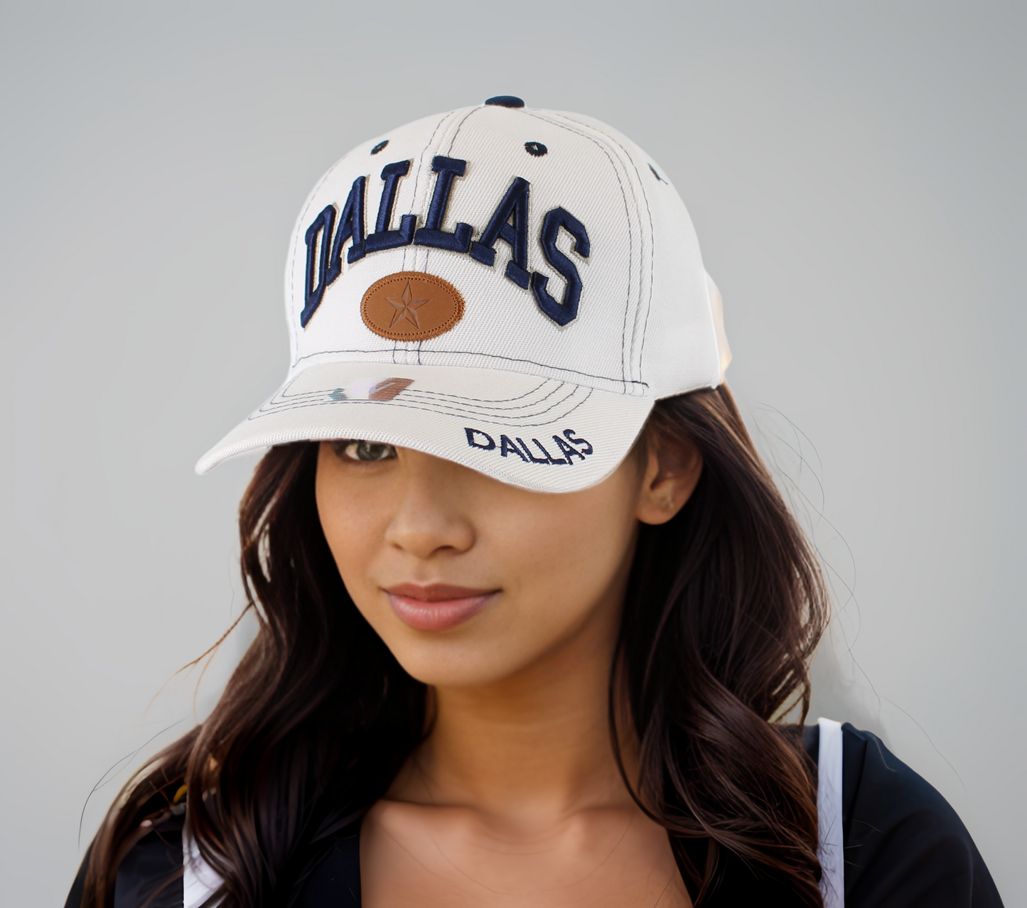 Bold Dallas Snap Cap | White | Grey