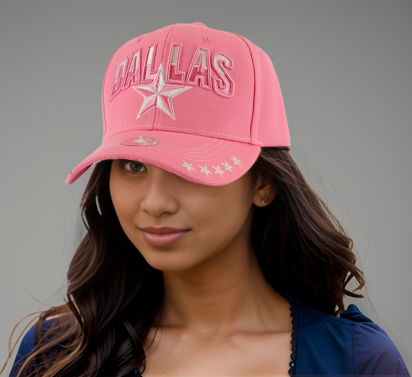 Dallas Bold Star Snap Cap | Blue | Black | Pink