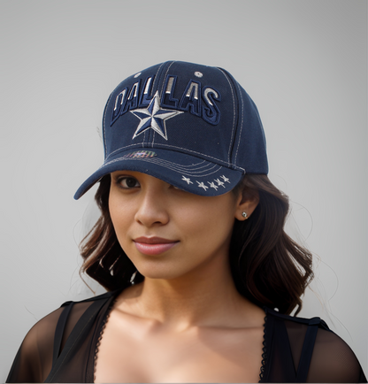 Dallas Bold Star Snap Cap | Blue | Black | Pink