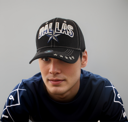 Dallas Bold Star Snap Cap | Blue | Black | Pink