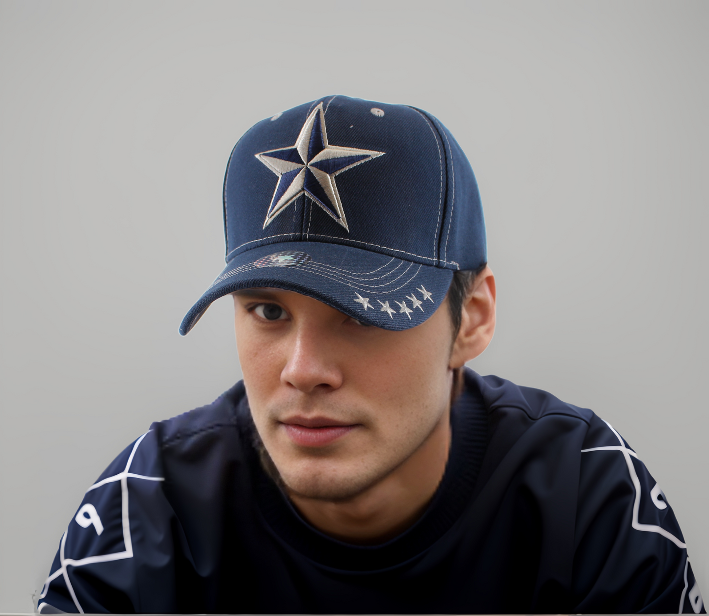 Dallas Star Snap Cap | Blue | Grey | White