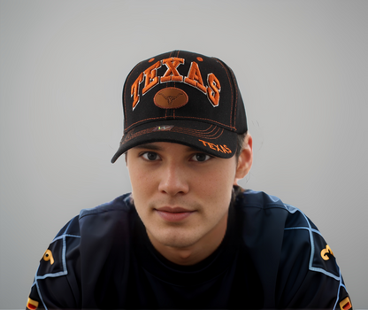 Texas Bold  Snap Cap | Black |