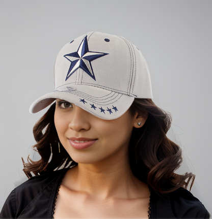 Dallas Star Snap Cap | Blue | Grey | White