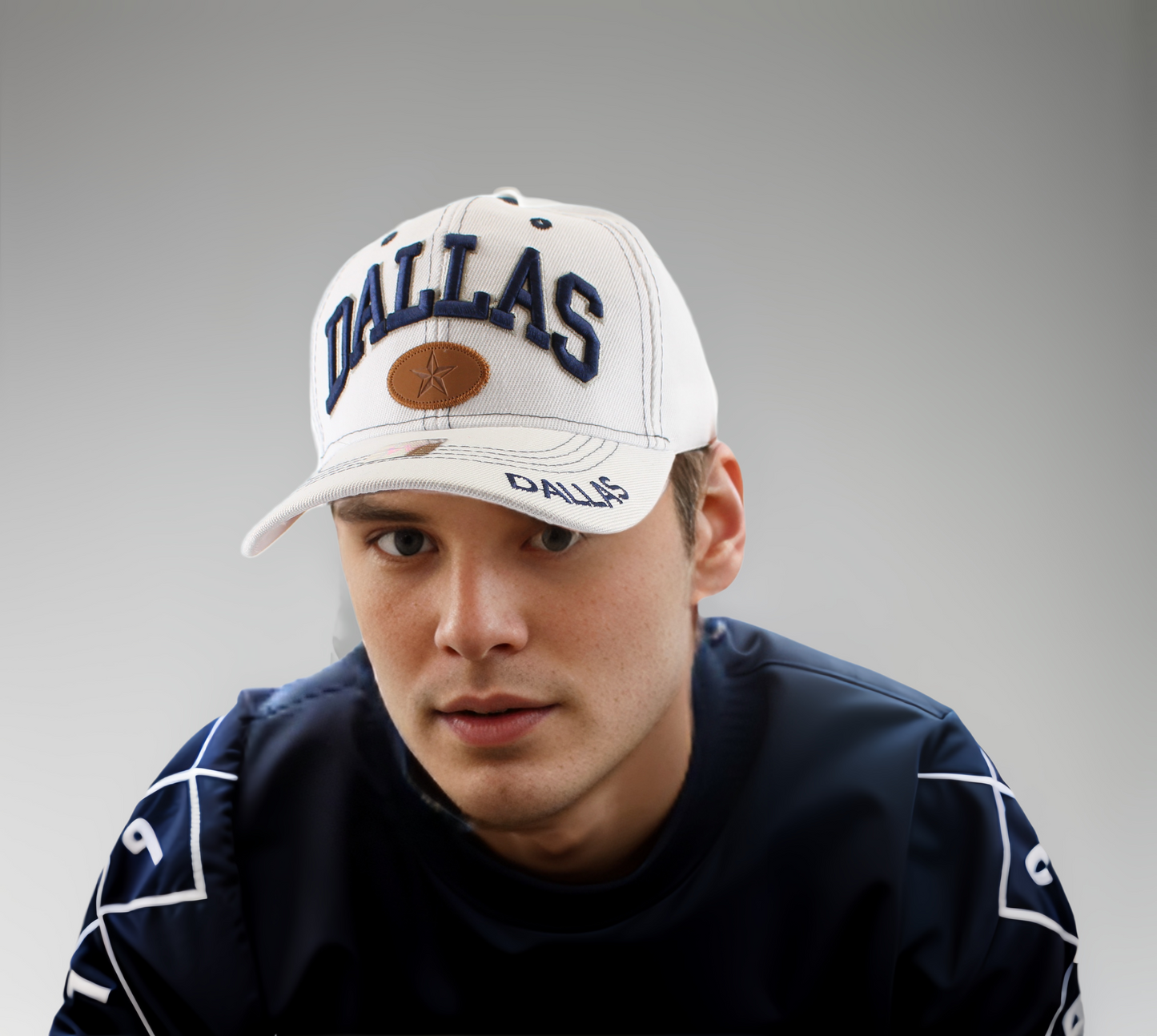 Bold Dallas Snap Cap | White | Grey