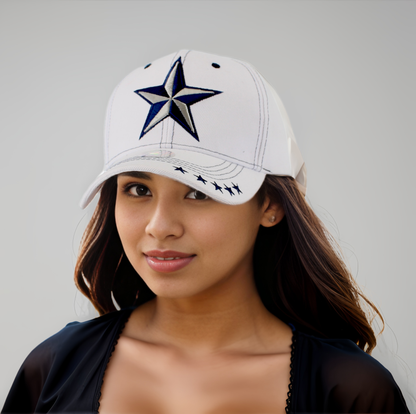 Dallas Star Snap Cap | Blue | Grey | White