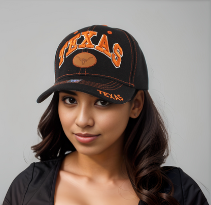 Texas Bold  Snap Cap | Black |